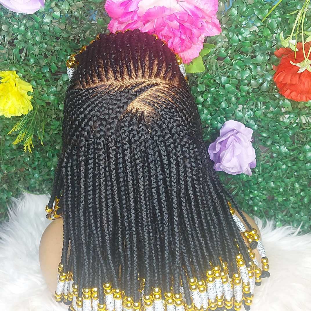 Buy beaded cornrow wig with beads