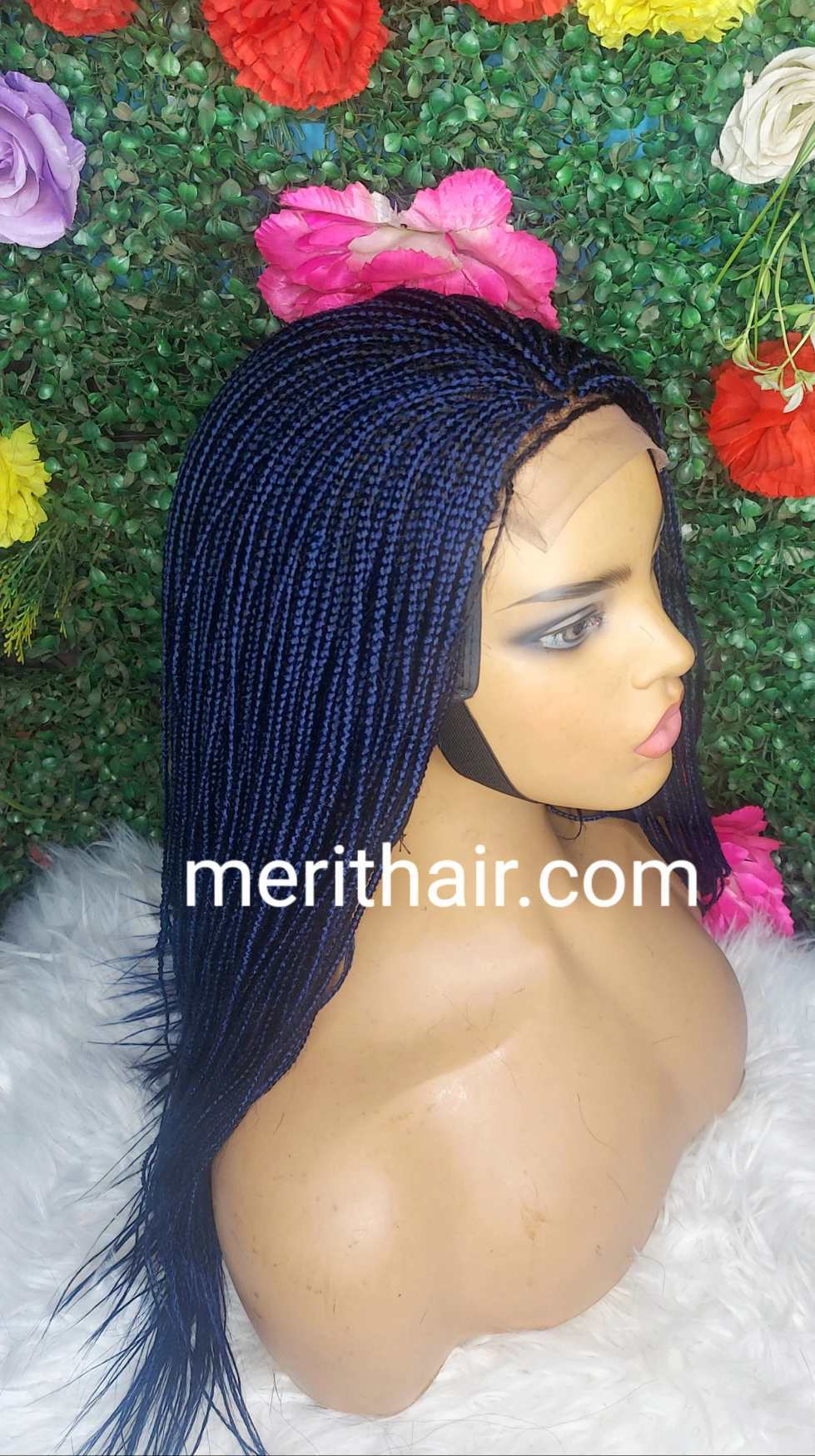 Best blue box braids wig