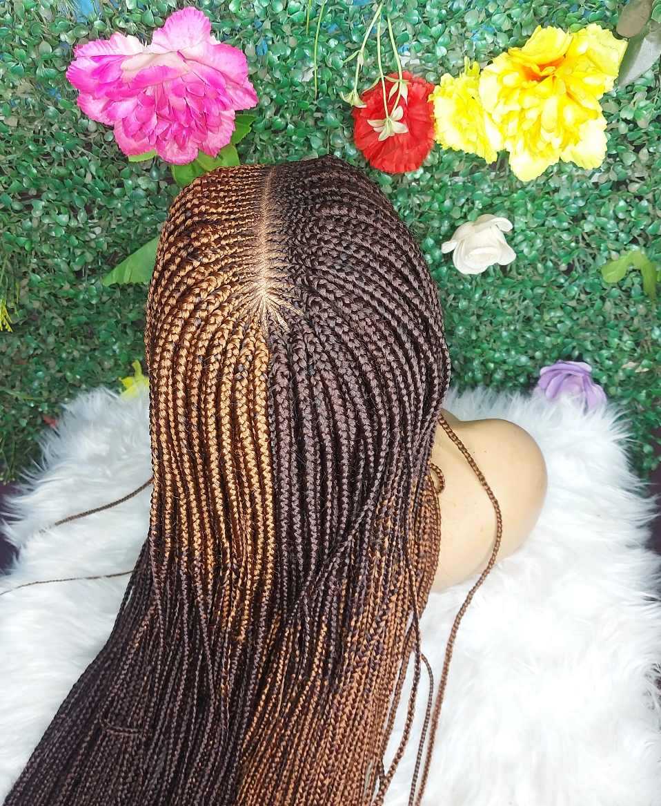 Shop colored wig with blended shades