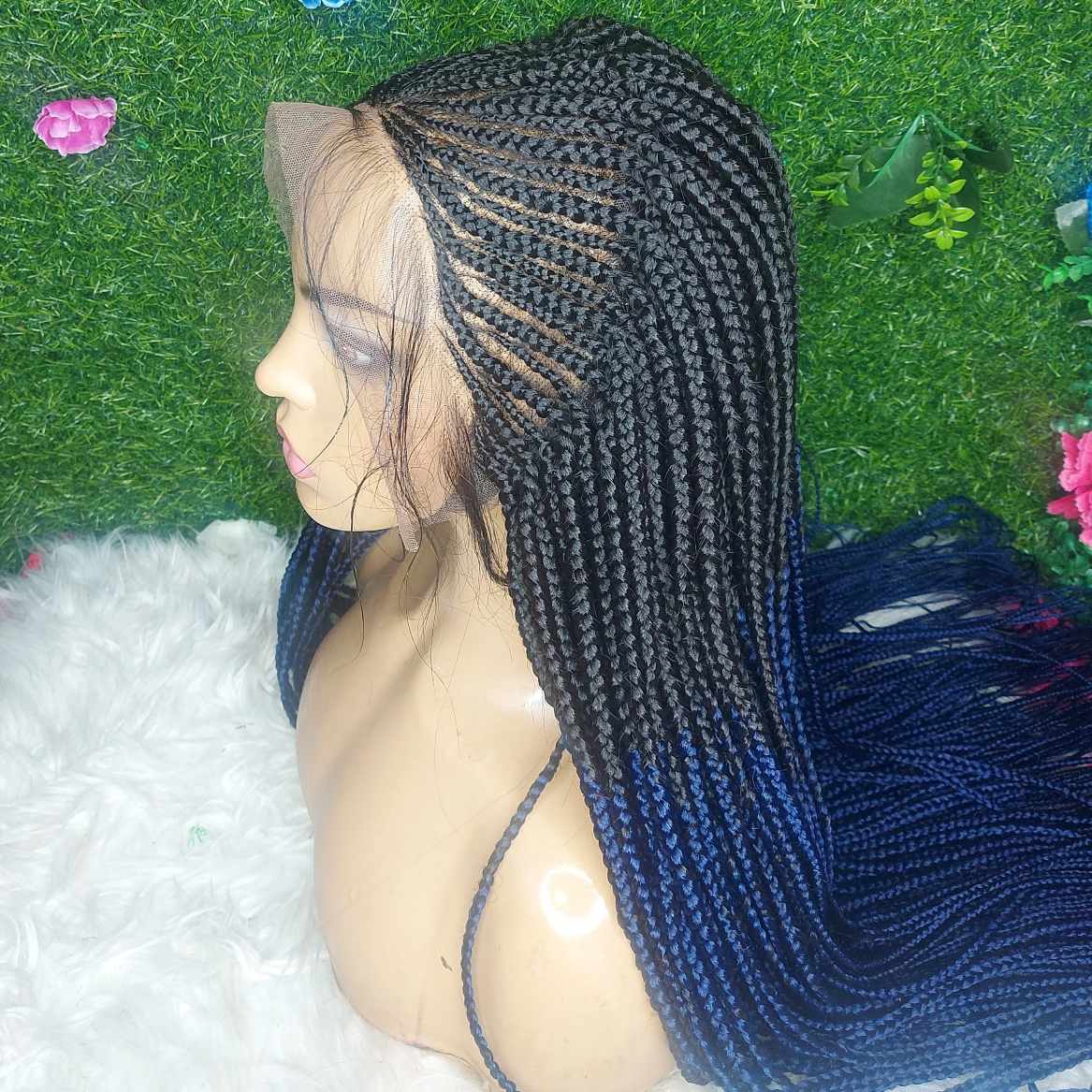 Shop ombre braided wig with cornrows