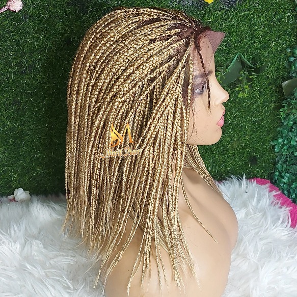 Buy blonde microbraids wig