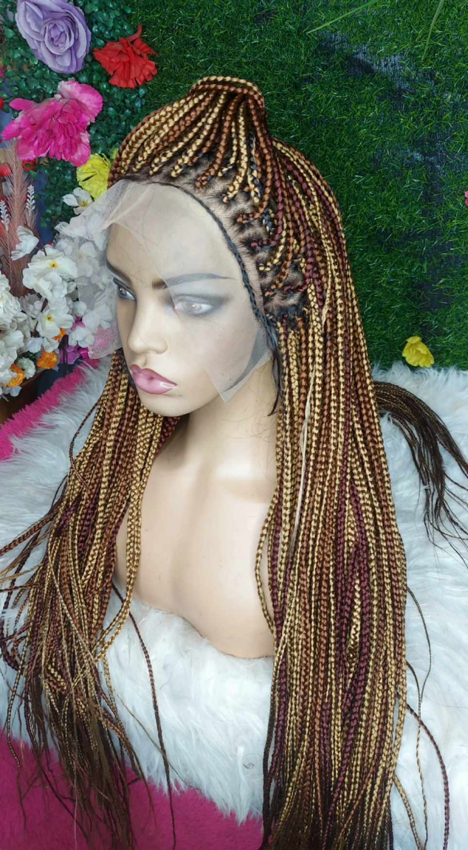 Shop brown mix box braided wig