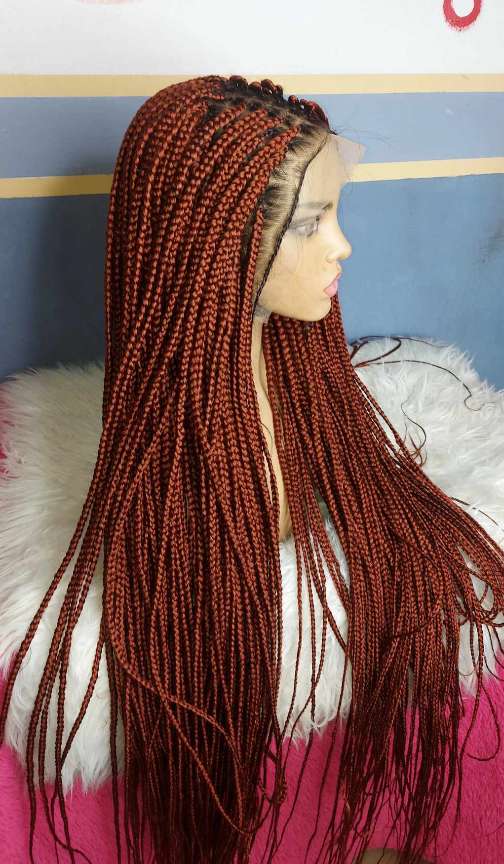 Shop orange colored knotless braids wig