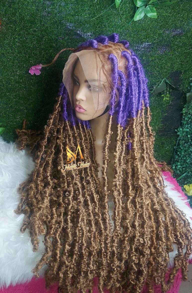 Shop faux locs wig with color gradient