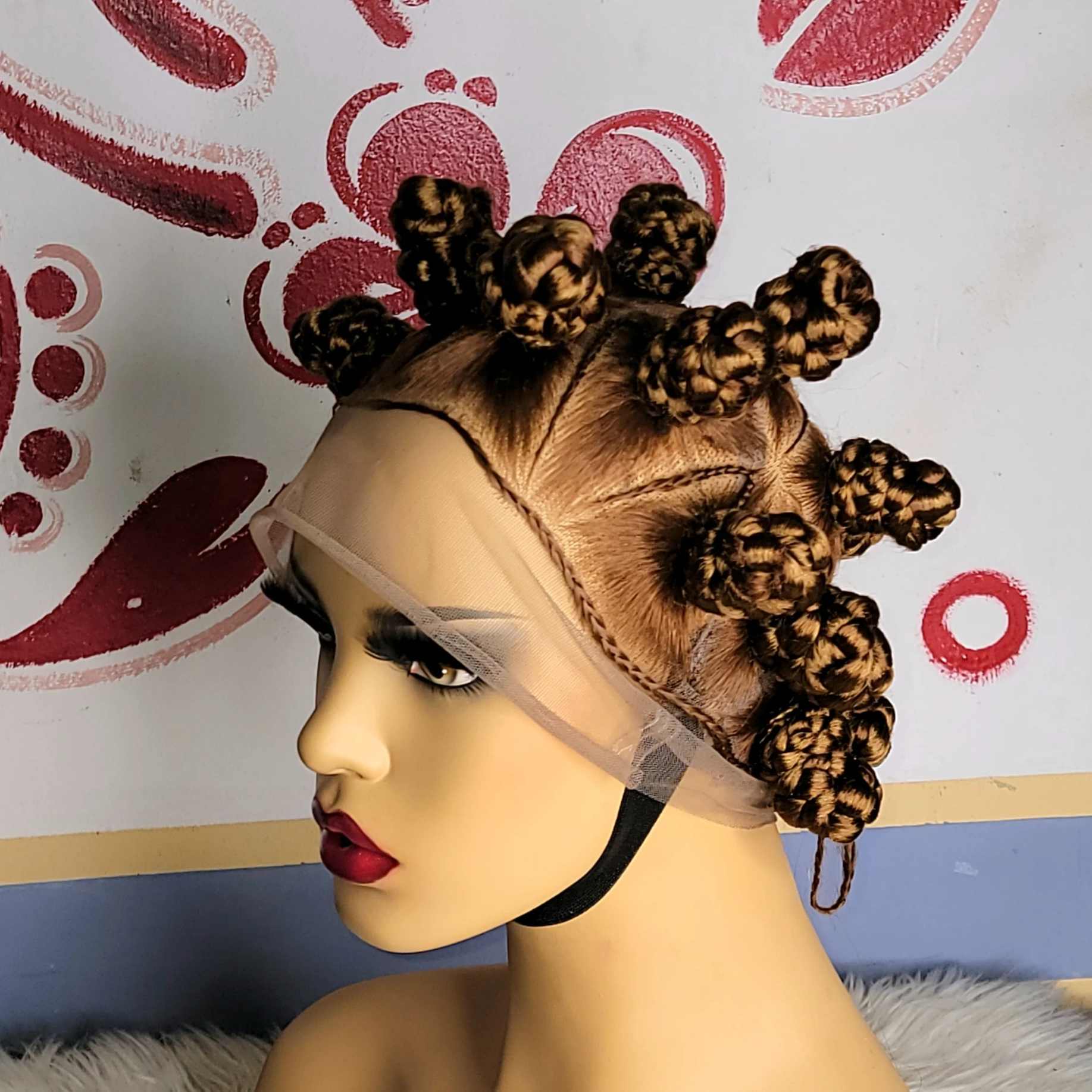 Best angle cut bantu knots wig