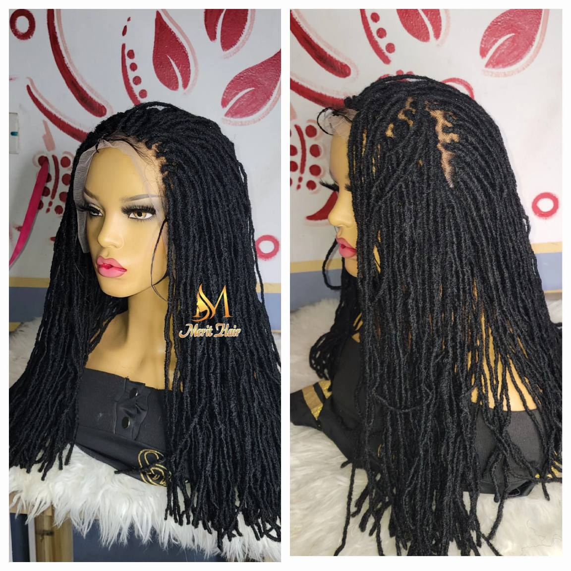 Buy front lace small locs wig