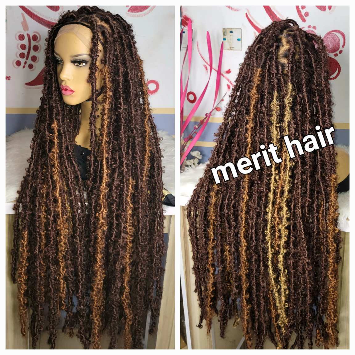 Buy full lace butterfly locs wig