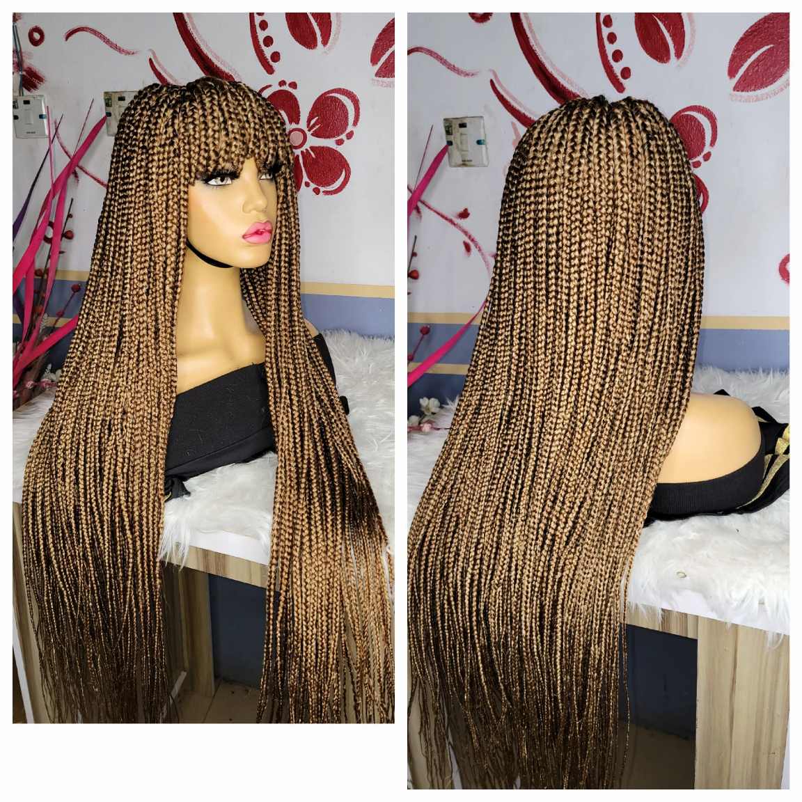 Buy box braids with bangs wig