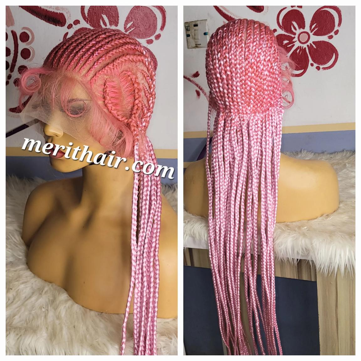 Shop pink cornrow wig