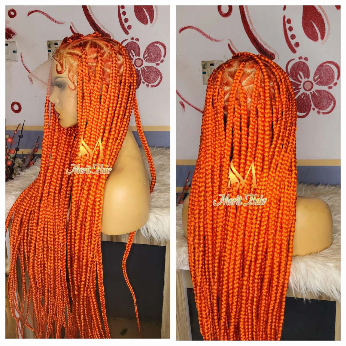 Shop orange braided wig