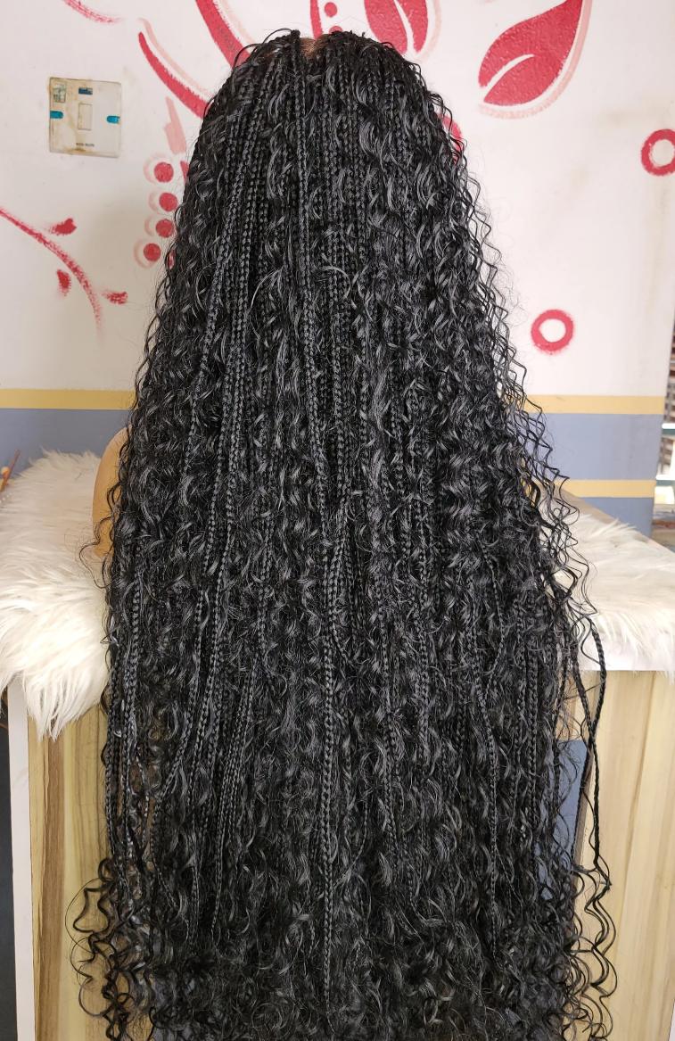 Buy front lace boho braids wig