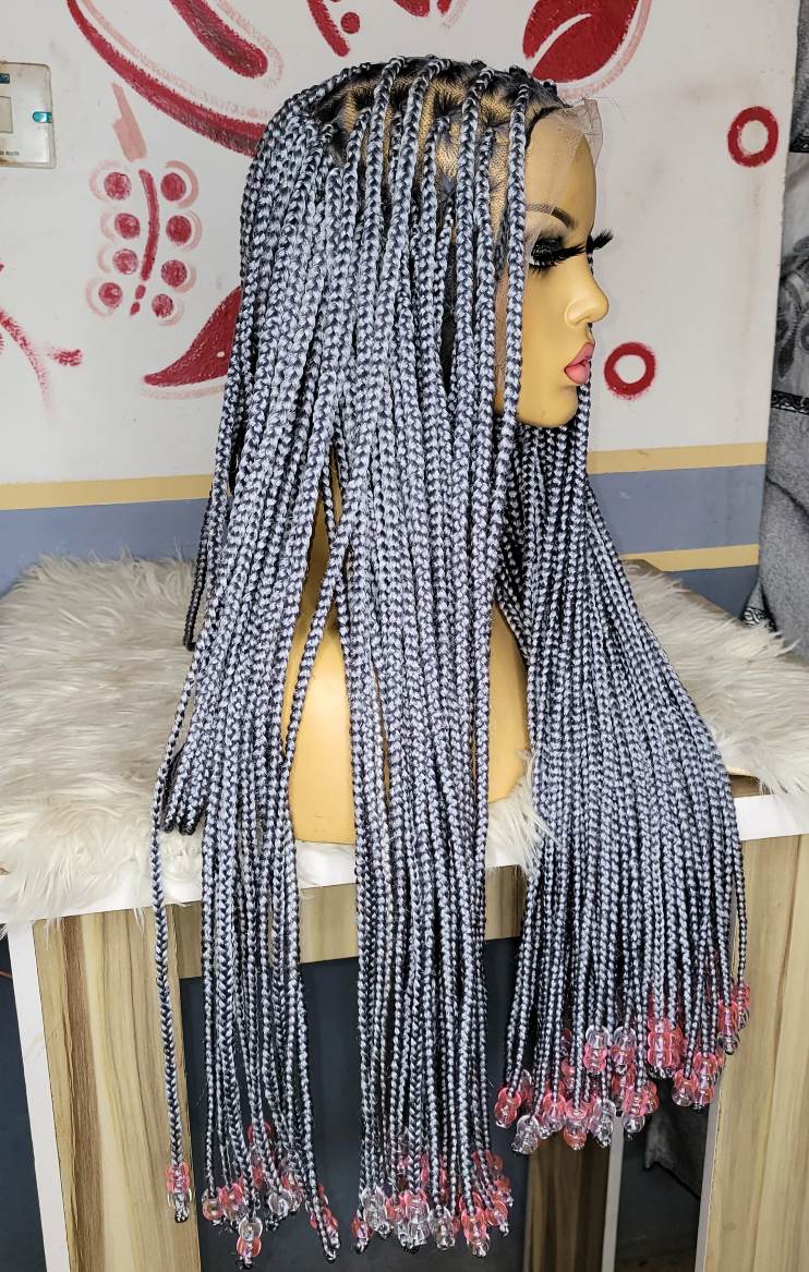 Shop gray box braided wig