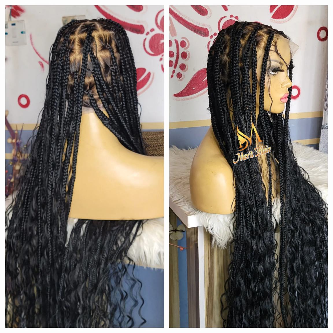 Buy full lace boho braids wig