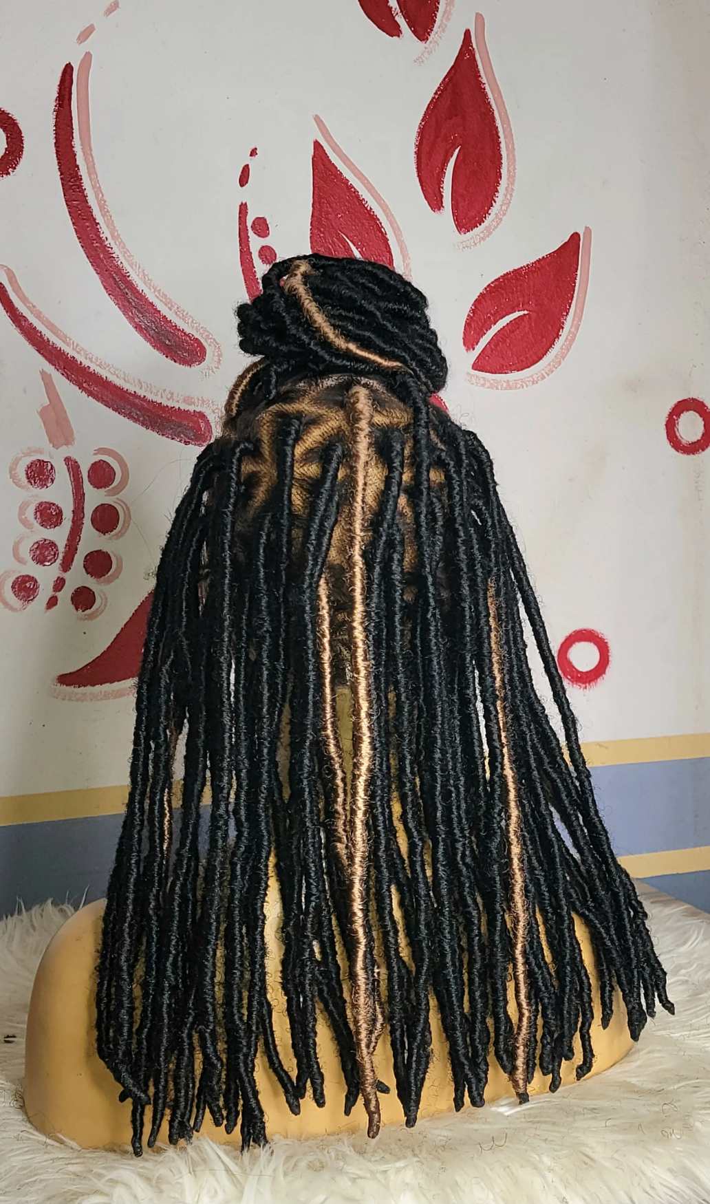 Buy angle cut faux locs wig