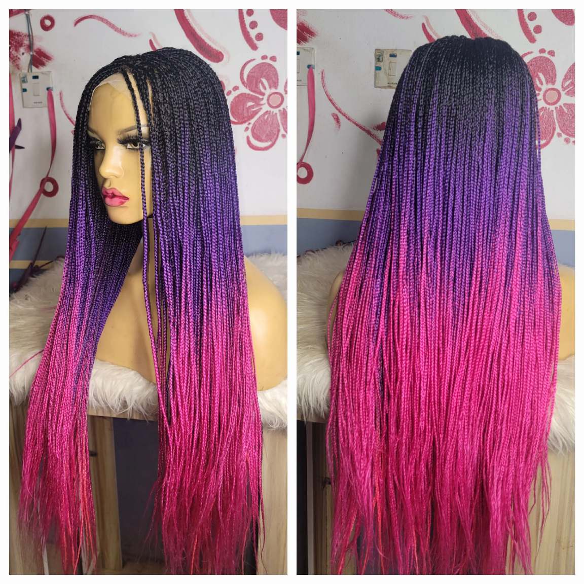 Buy ombre box braids wig