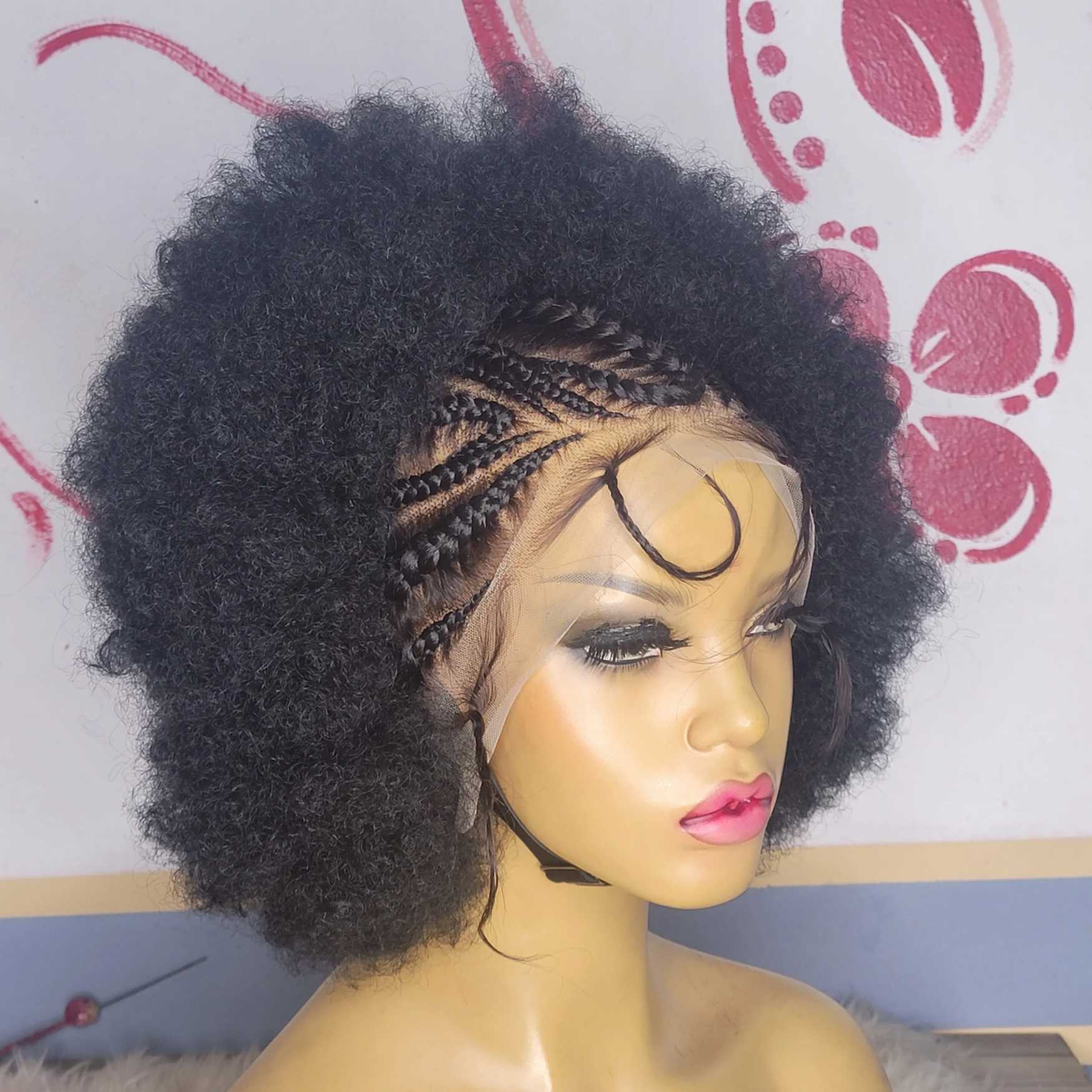 Buy front lace afro wig