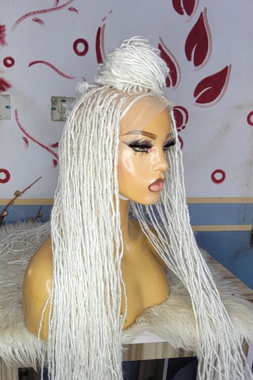 White sisterlocs wig